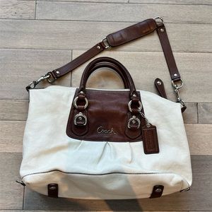 COACH Ashley Purse- F15445-Two Toned Convertible Handbag